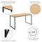 Flash Furniture 47"L Commercial Industrial Office Desk in Maple GC-GF156-12-MAP-BK-GG - alternate 7